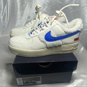 Sz 7.5W - Nike AF1 Low 07 Sherpa Fleece
